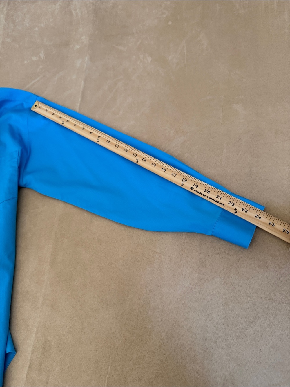 Arrow Men’s Long-Sleeve Dress Shirt in Bright Turquoise Size 15 32/33 - Picture 8 of 9